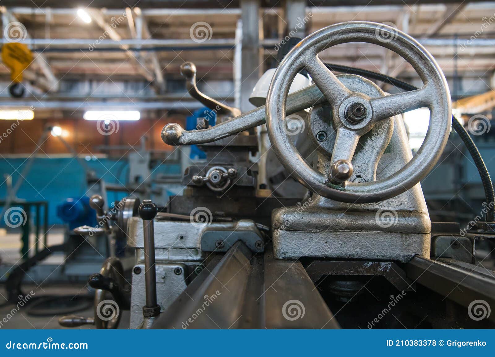 Turning Machine in the Shop Stock Photo Image of manufacturing