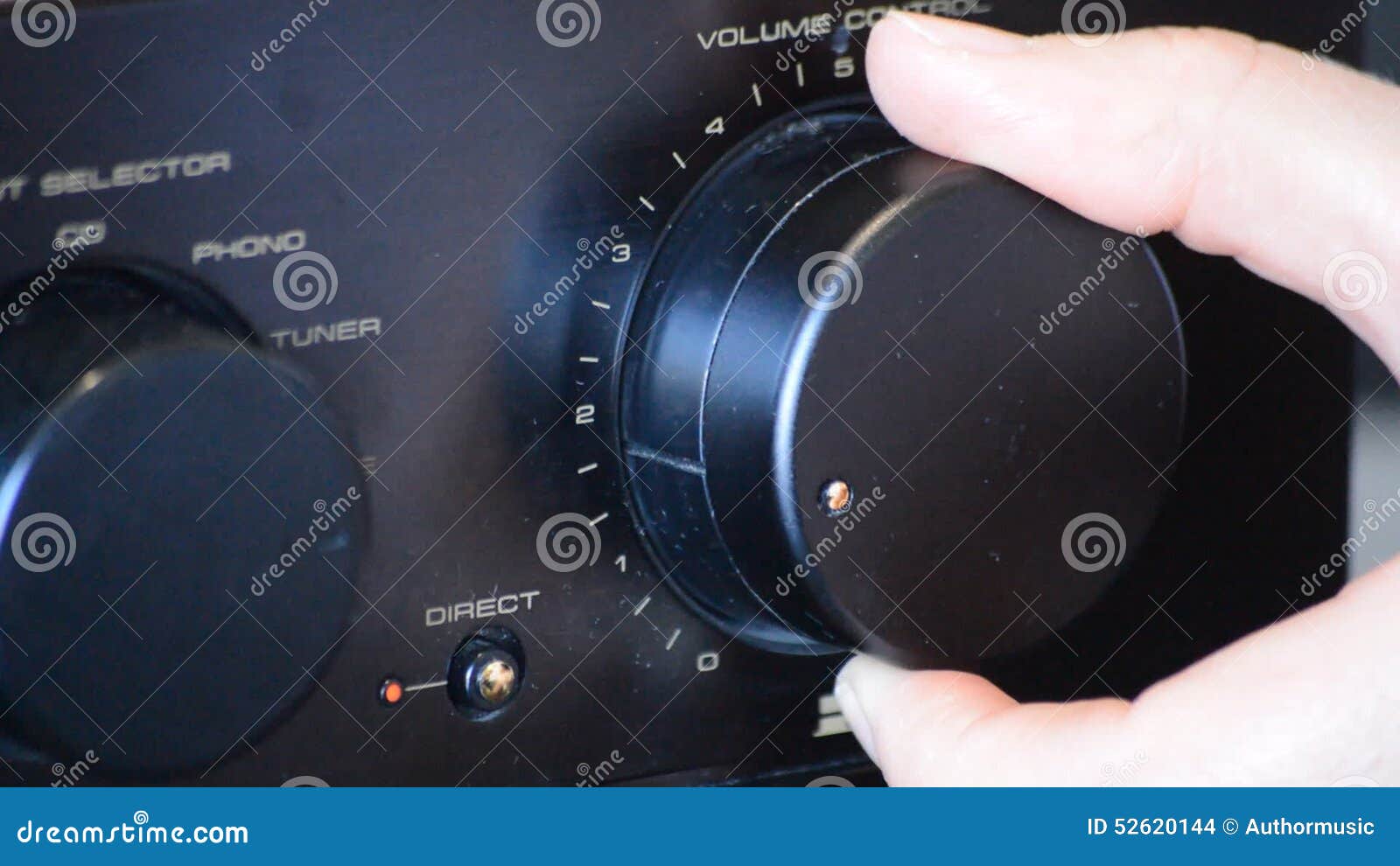 Turning the Volume Knob stock footage. Video of music 52620144