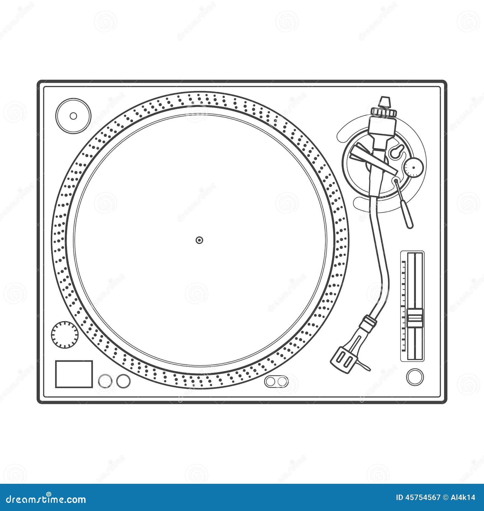 Виниловый проигрыватель чертеж