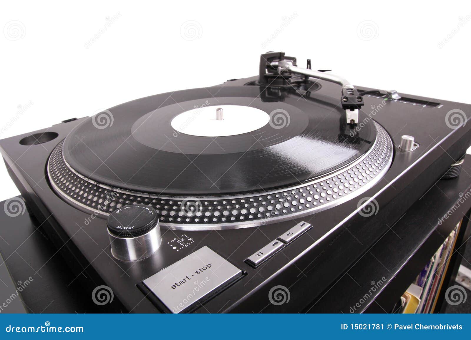 Turntable with Needle on Record Stock Image Image of sound, deejaying