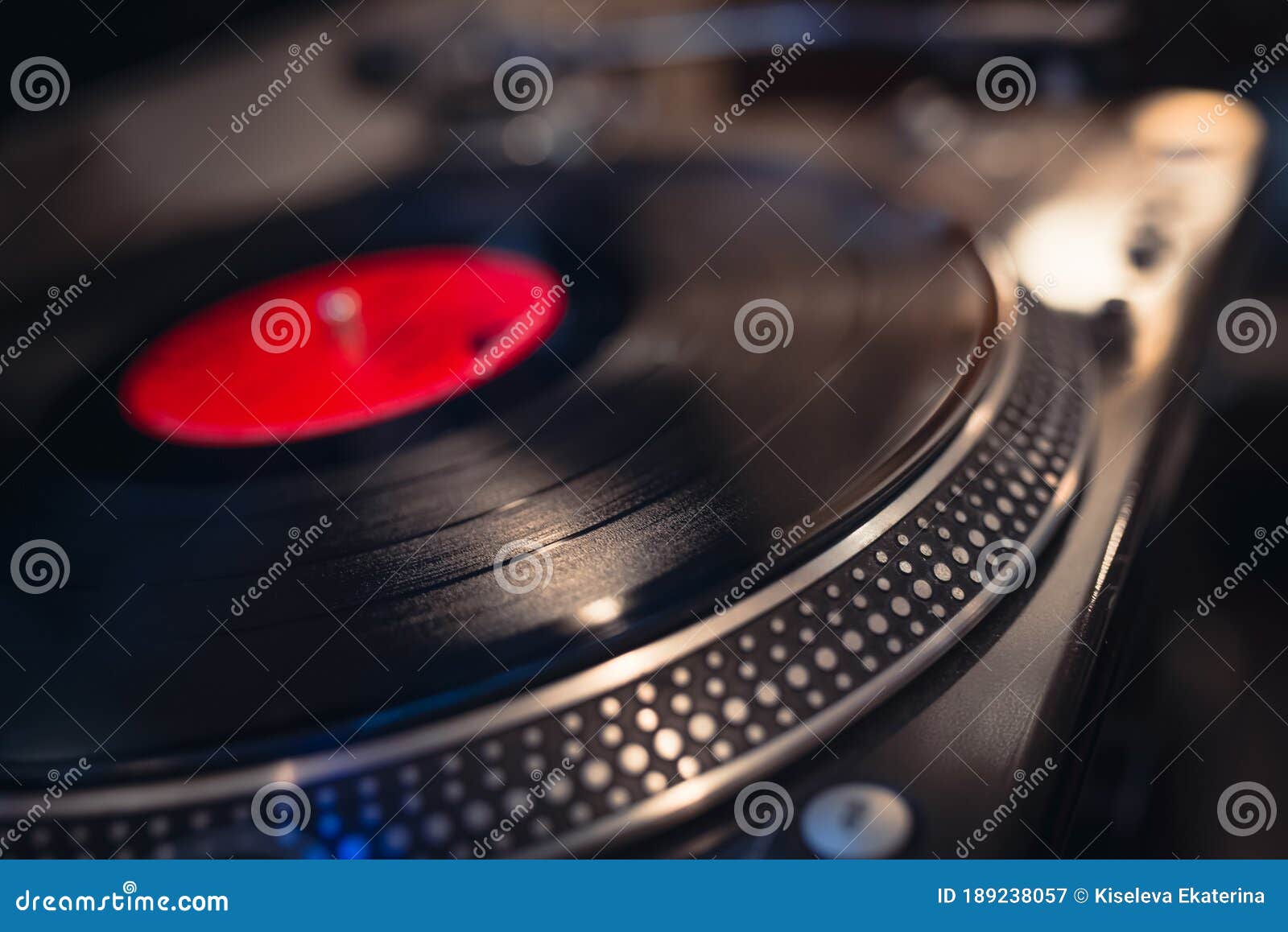 Turntable Vinyl Record Player Close Up Stock Image Image Of Gramophone Studio