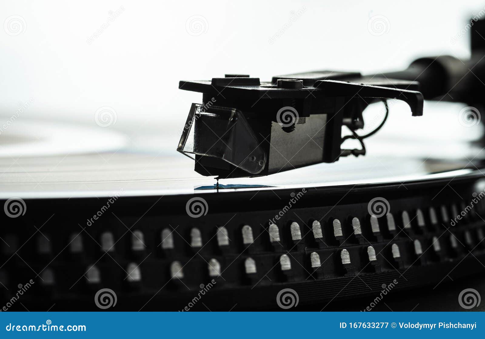 Turntable Vinyl Record Player. the Needle on a Vinyl Stock Image