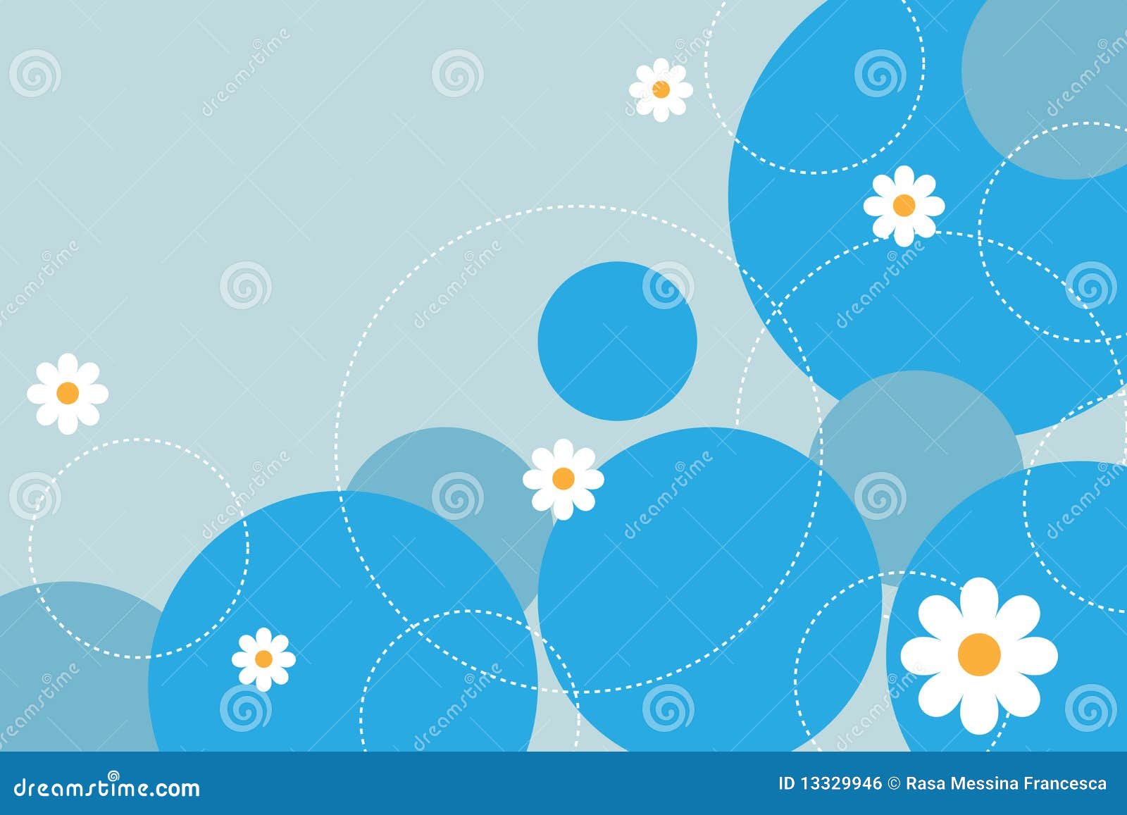 turquoise background with daisies