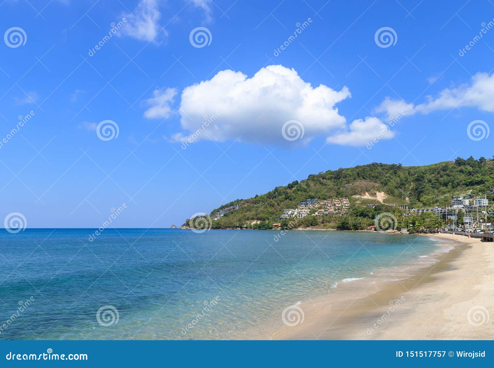 turquoise blue andaman sea at kamala beach, phuket, thailand