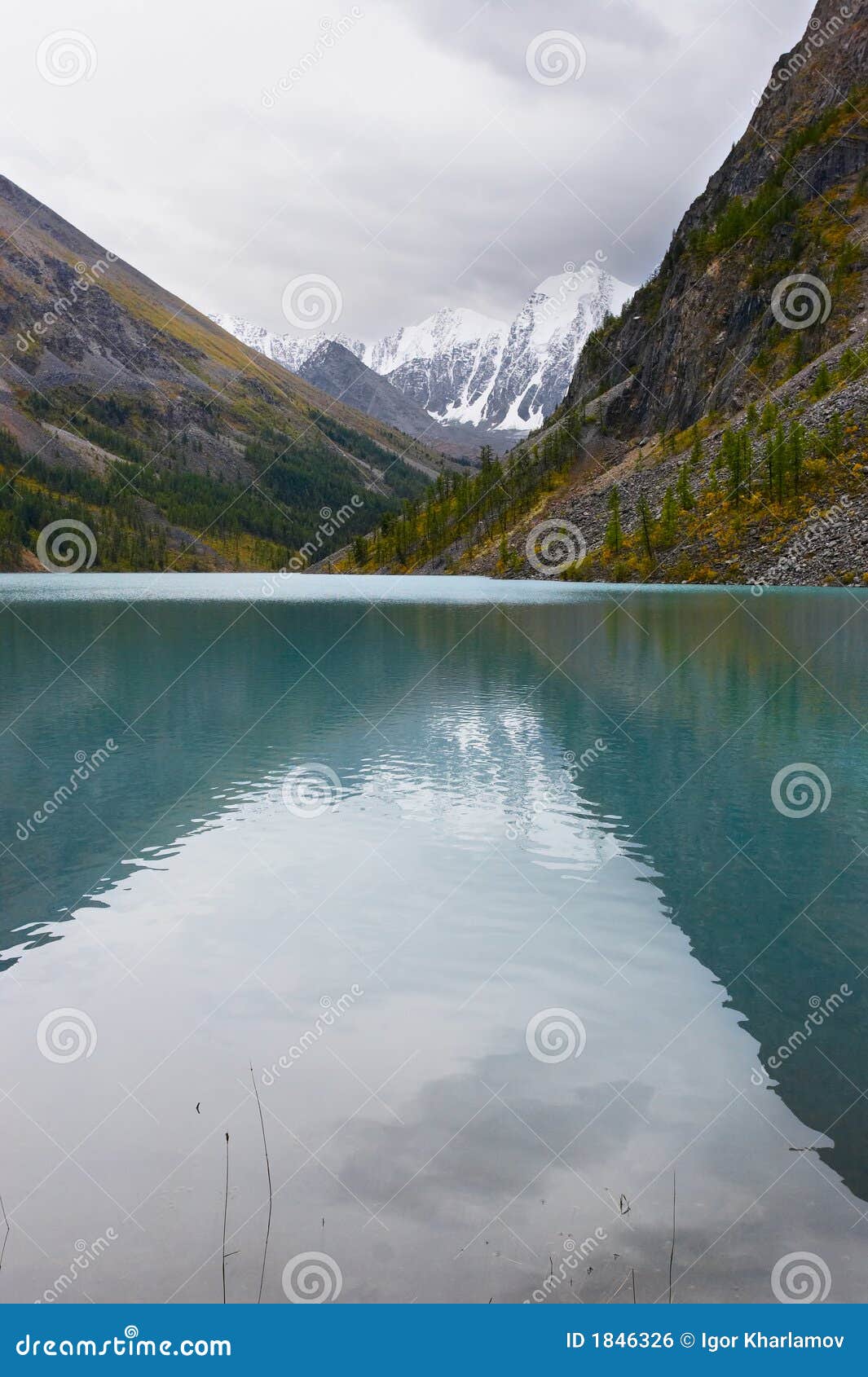 Turquoise Lake and Mountains. Stock Photo Image of outdoors, mountains 1846326