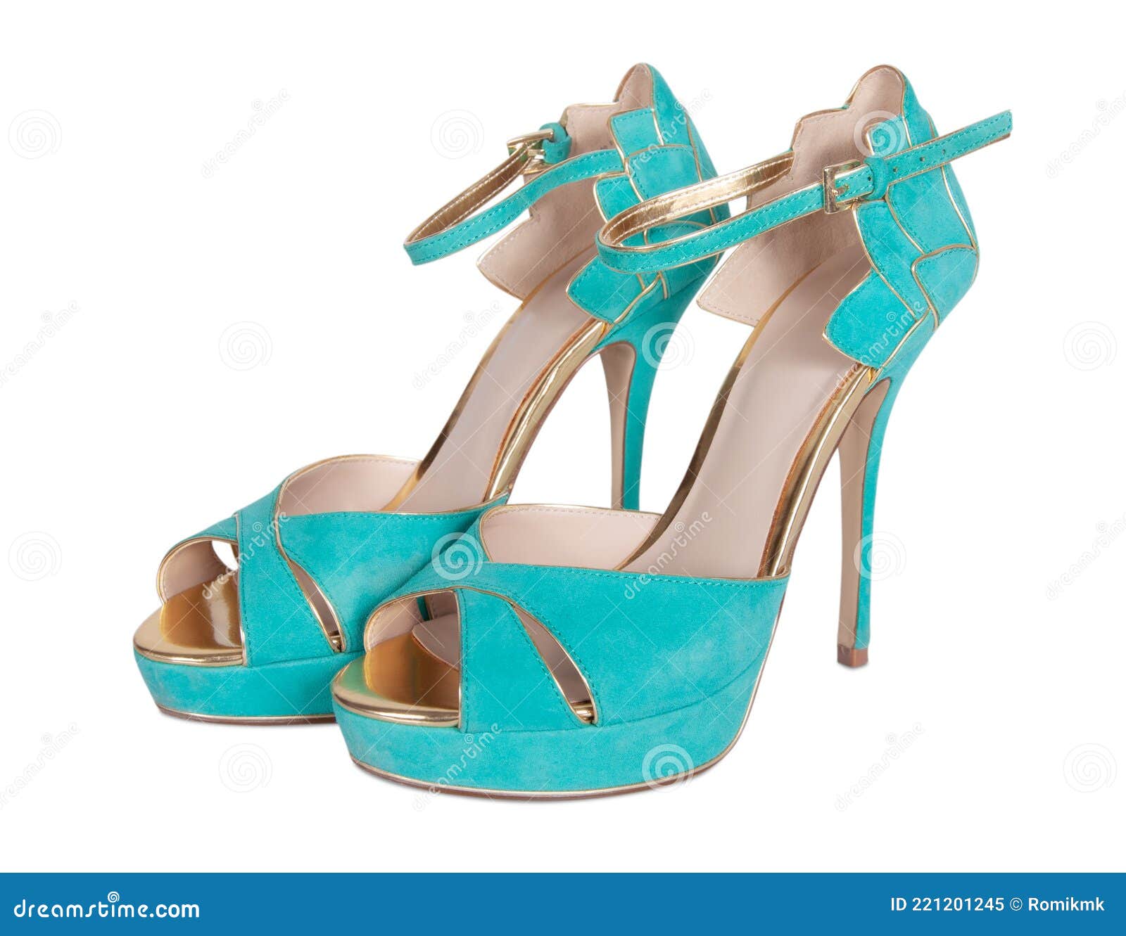 Pigalle leather heels Christian Louboutin Turquoise size 38 EU in Leather -  36457369