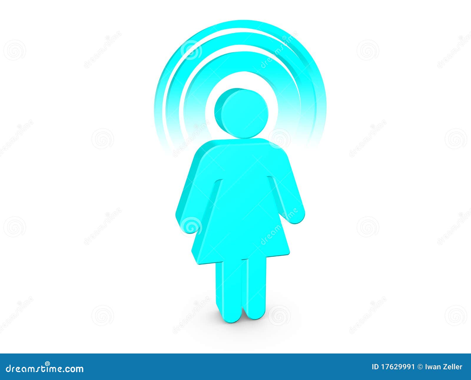 turquoise spiritual girl with visible color aura