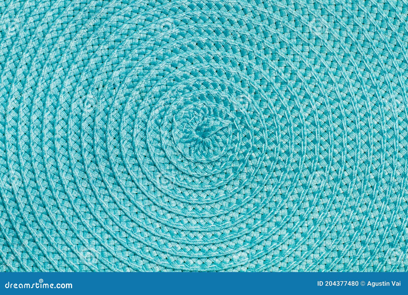 turquoise table mat in a close up view