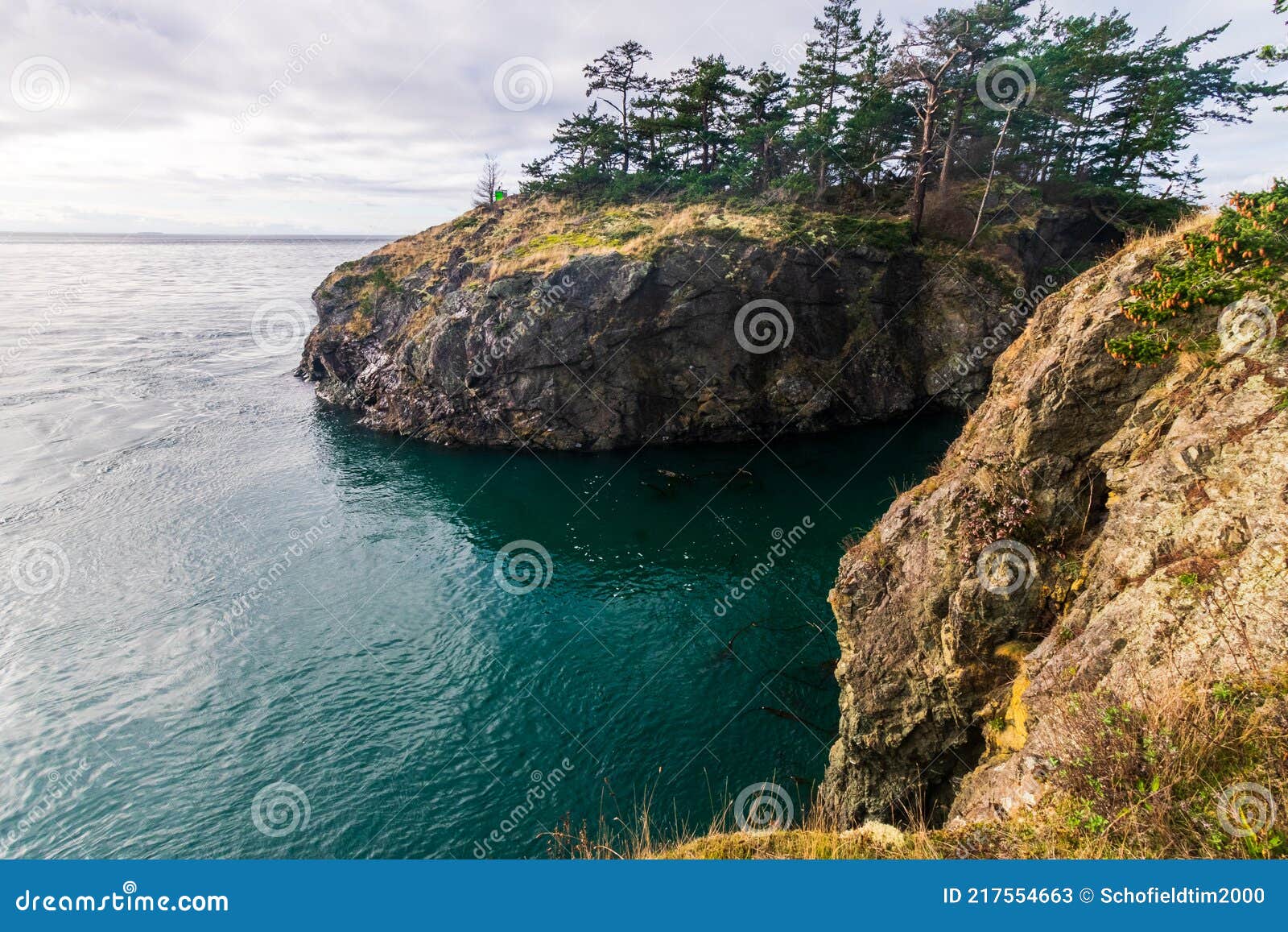 Turquoise Water in Bowman Bay, Deception Pass State Park, Washington