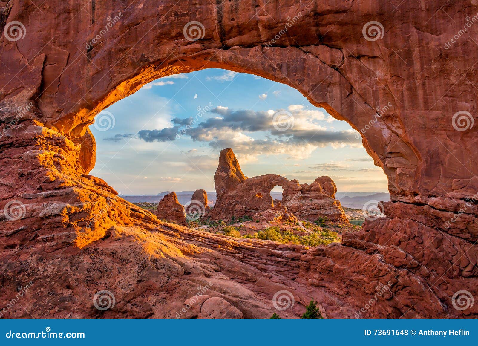 turret arch, north window, arches national park, utah
