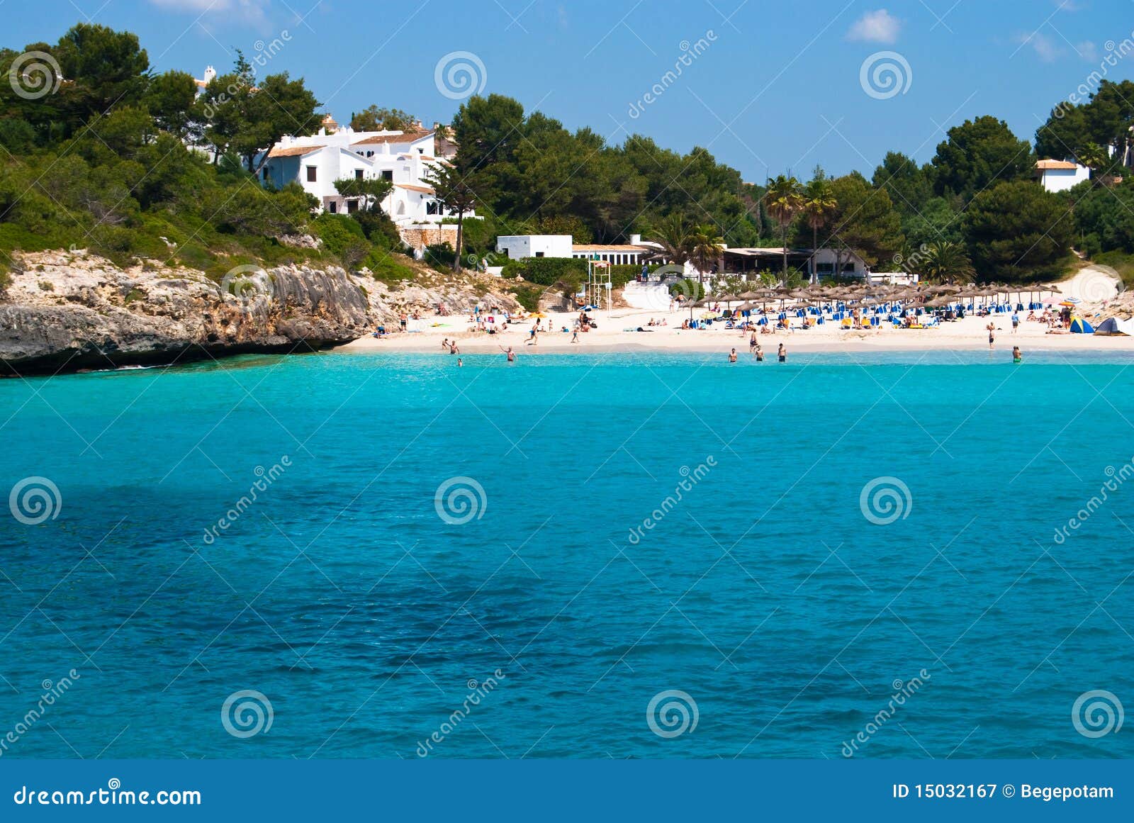 tursquoise water of the sea at cala romantica