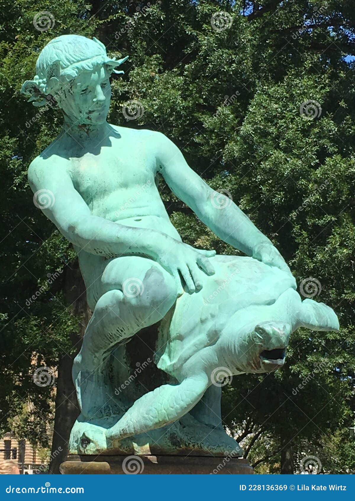 Turtle Boy Statue at Elm Park WOrcester Ma Editorial Stock Image - Image of  worcester, prominent: 228136369