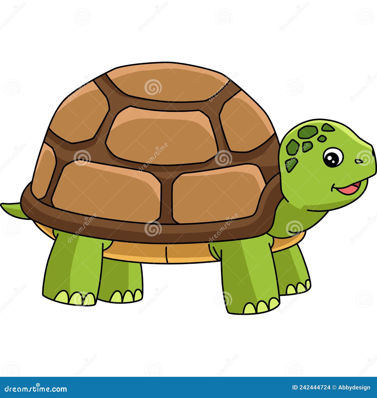 Turtle Cartoon Colored Clipart Illustration Stock Vector Illustration