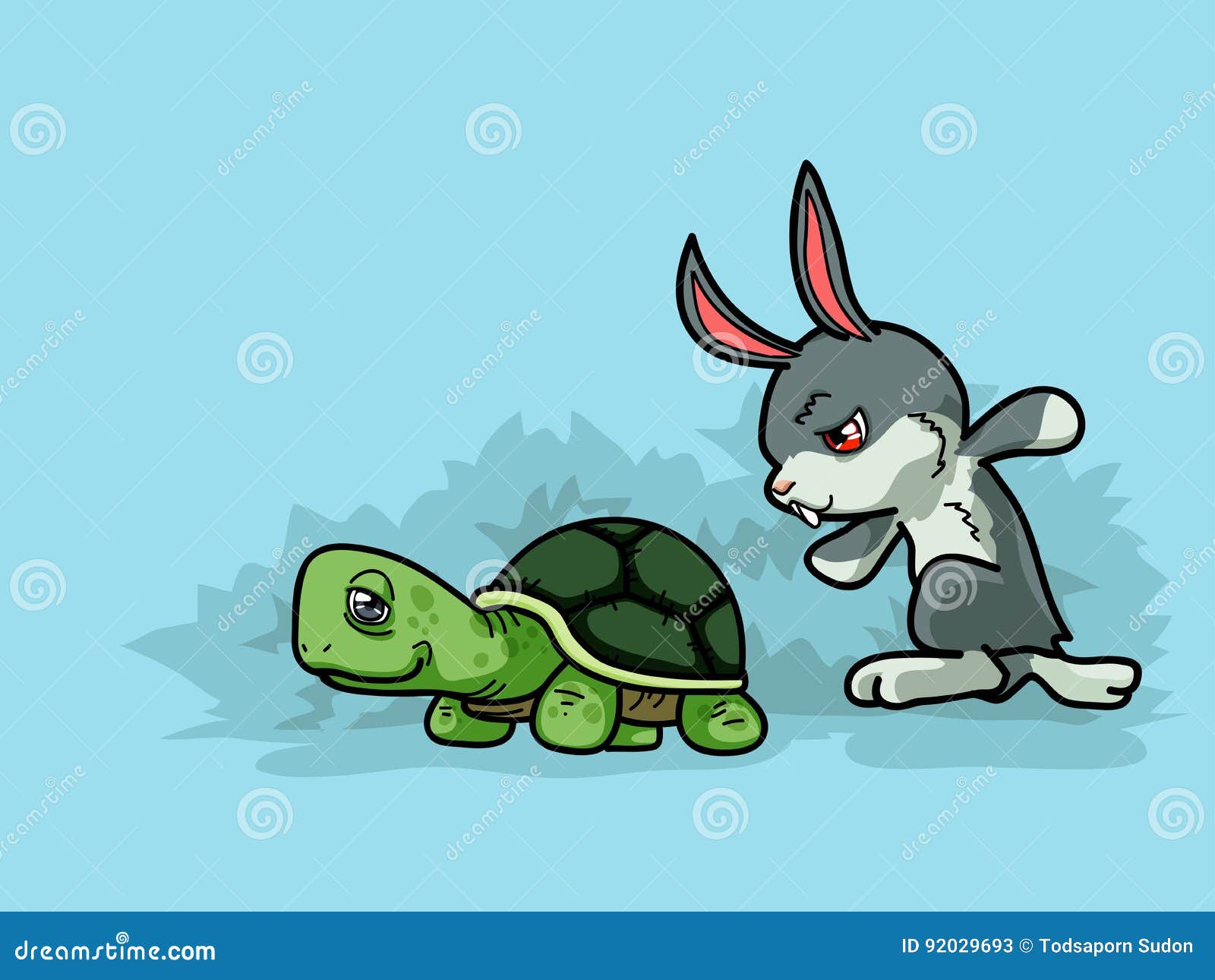 Turtle and Rabbit stock vector. Illustration of cute - 92029693 Turtle and Rabbit stock vector. Illustration of cute - 92029693