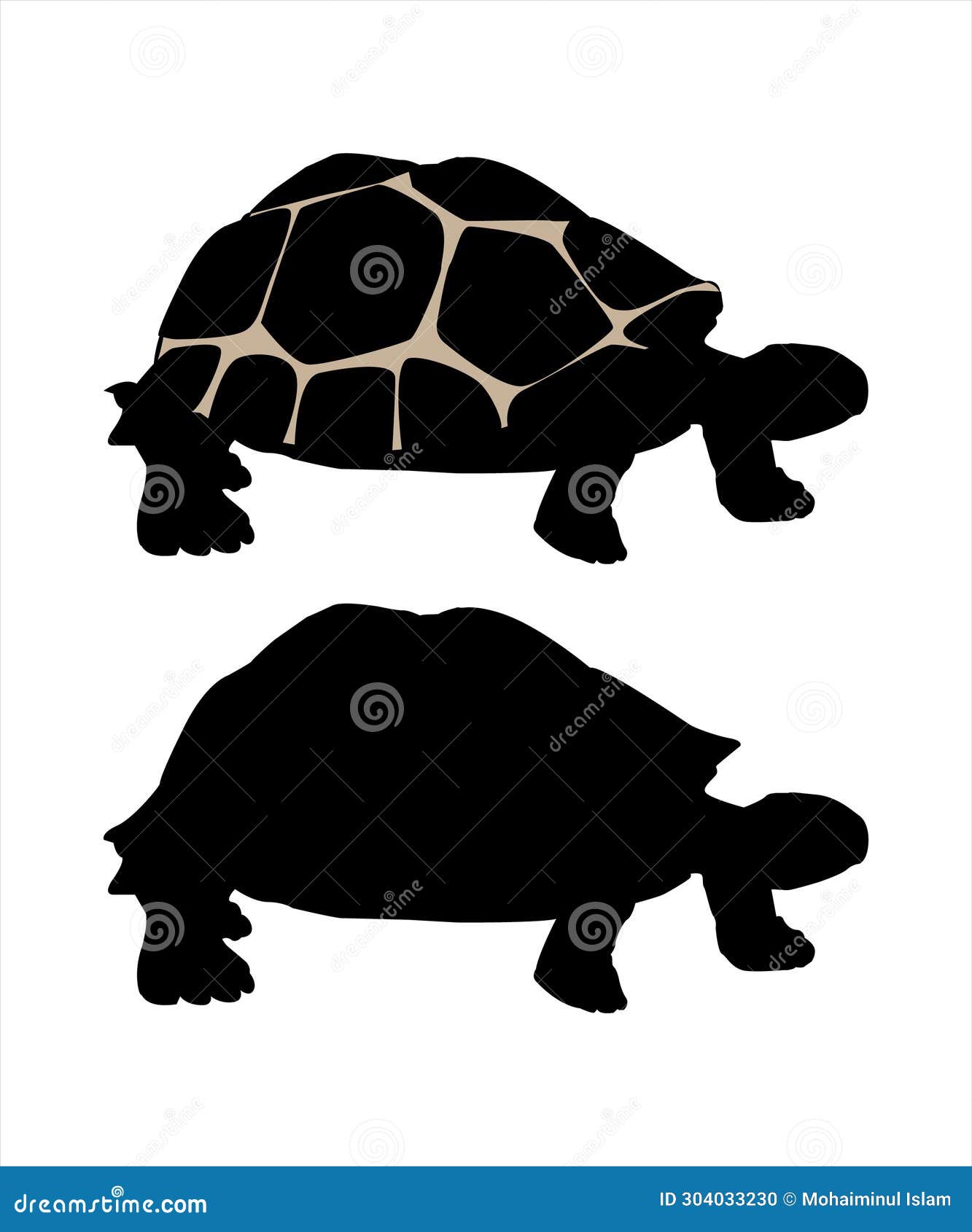 Turtle Silhouettes Vector Illustration Stock Illustration