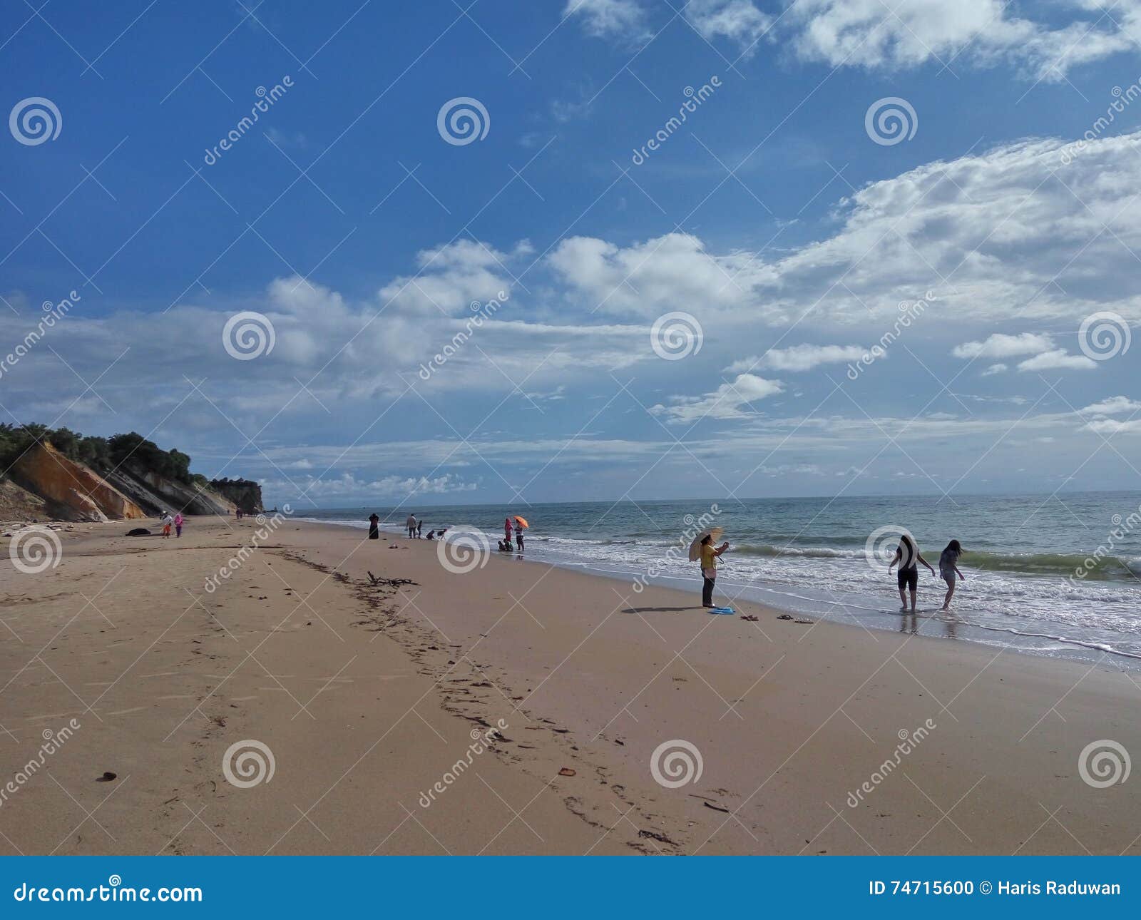 Tusan Beach stock photo. Image of beach, sarawak, bekenu - 74715600