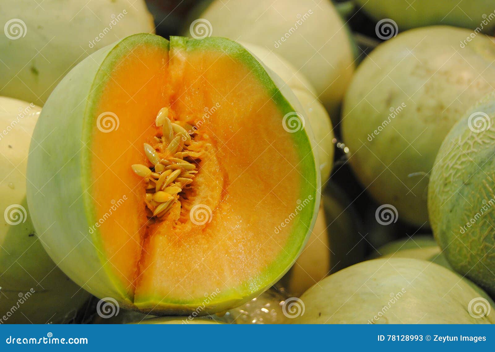 Tuscan melon stock image. Image of background, cuisine 78128993