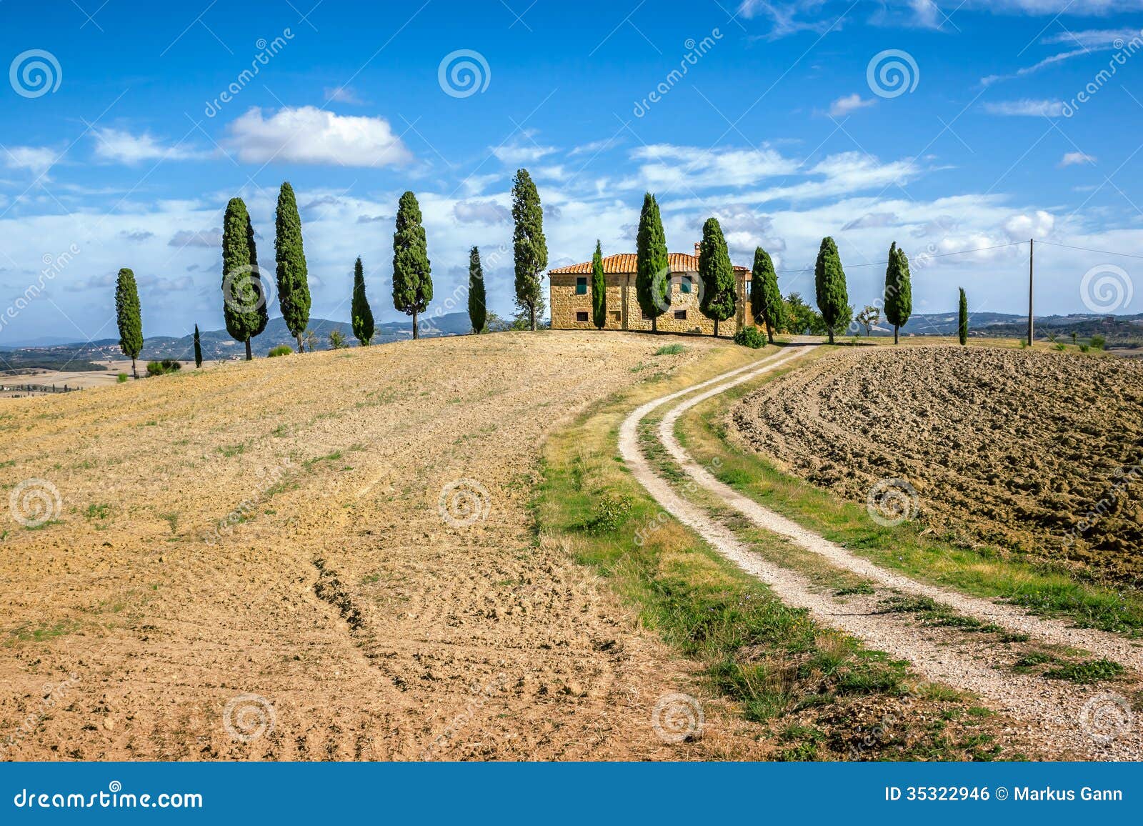 Tuscany House stock photo. Image of farmland, hillside - 35322946