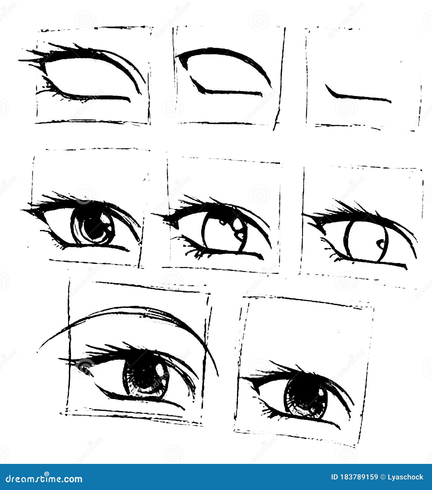 Passo a passo bem fácil de como desenhar olhos de animes