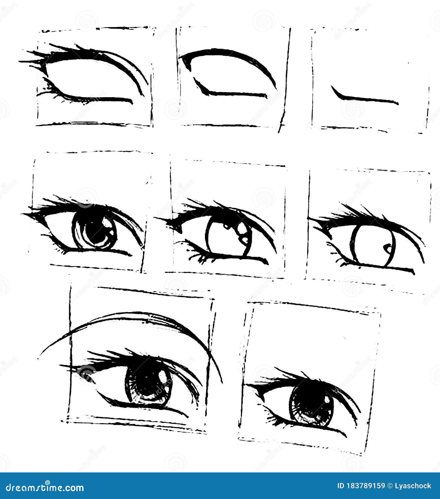 Como desenhar olhos - Masculino & Feminino (How to draw eyes