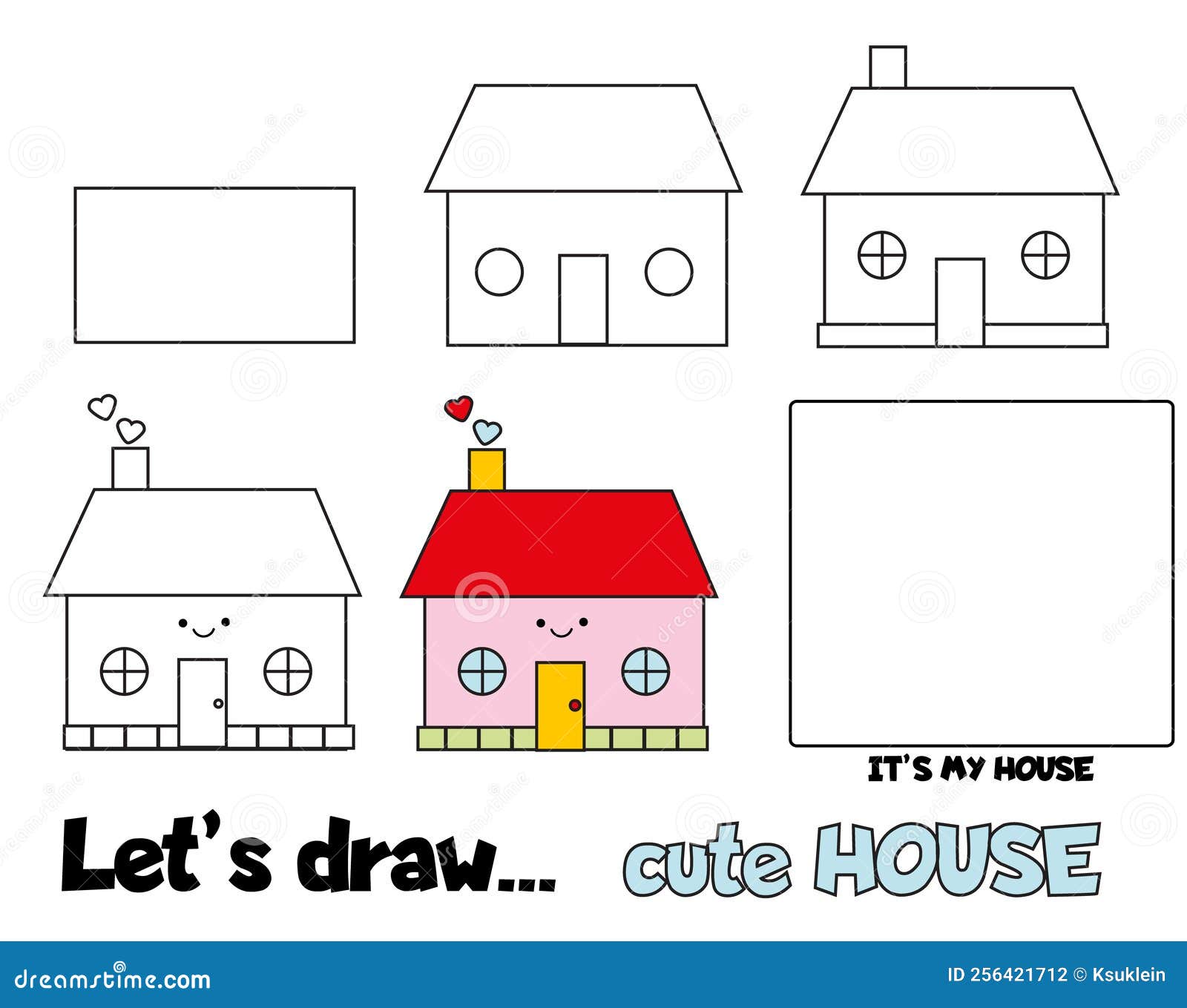 Tutorial De Dibujo Para Niños. Actividad Creativa Imprimible Para Niños. Cómo  Dibujar Una Casa Linda Paso a Paso Ilustración del Vector - Ilustración de  alimento, educativo: 256421712