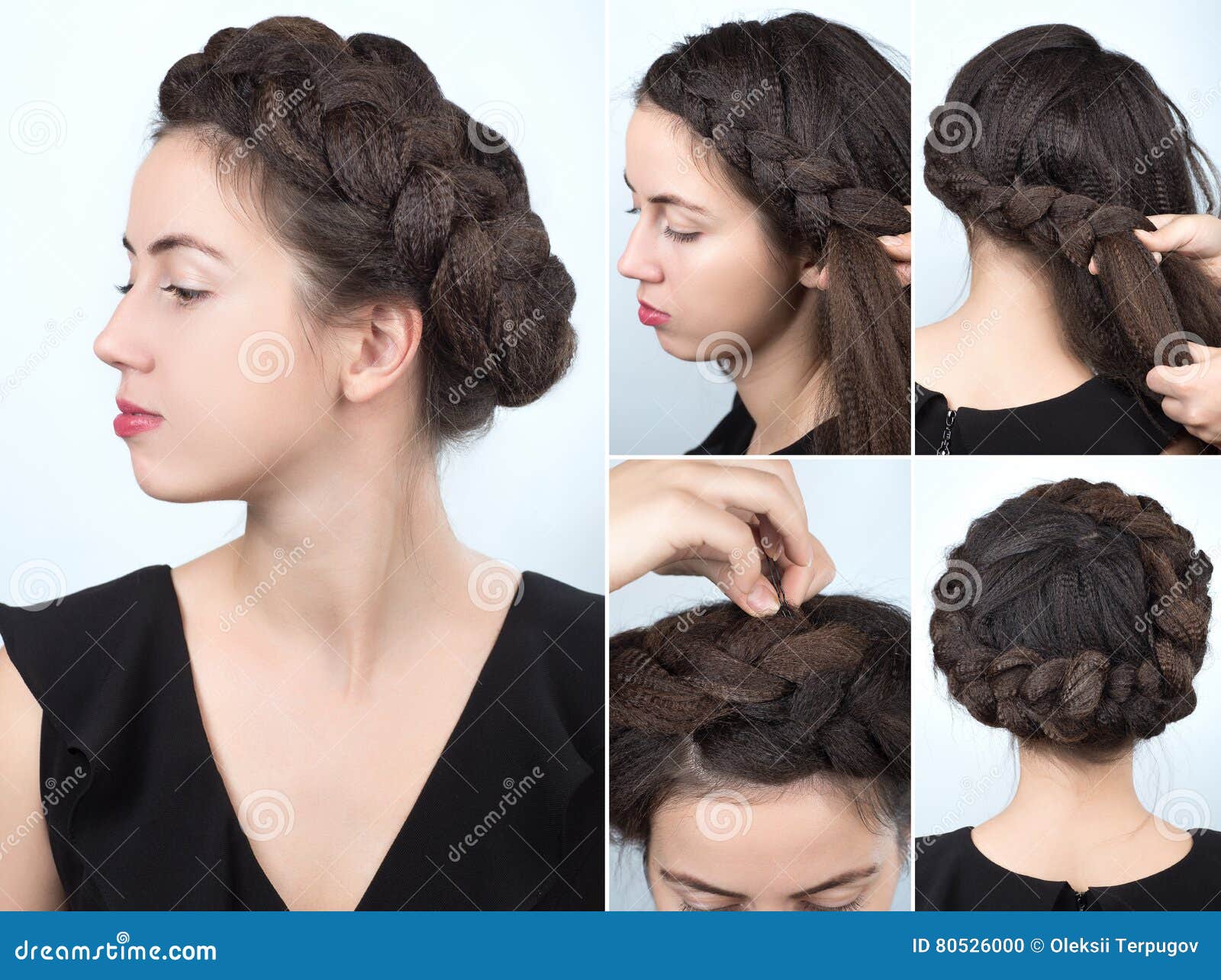 Tutorial De Moda Del Peinado De La Trenza Foto de archivo - Imagen de  peinado, hecho: 80526000