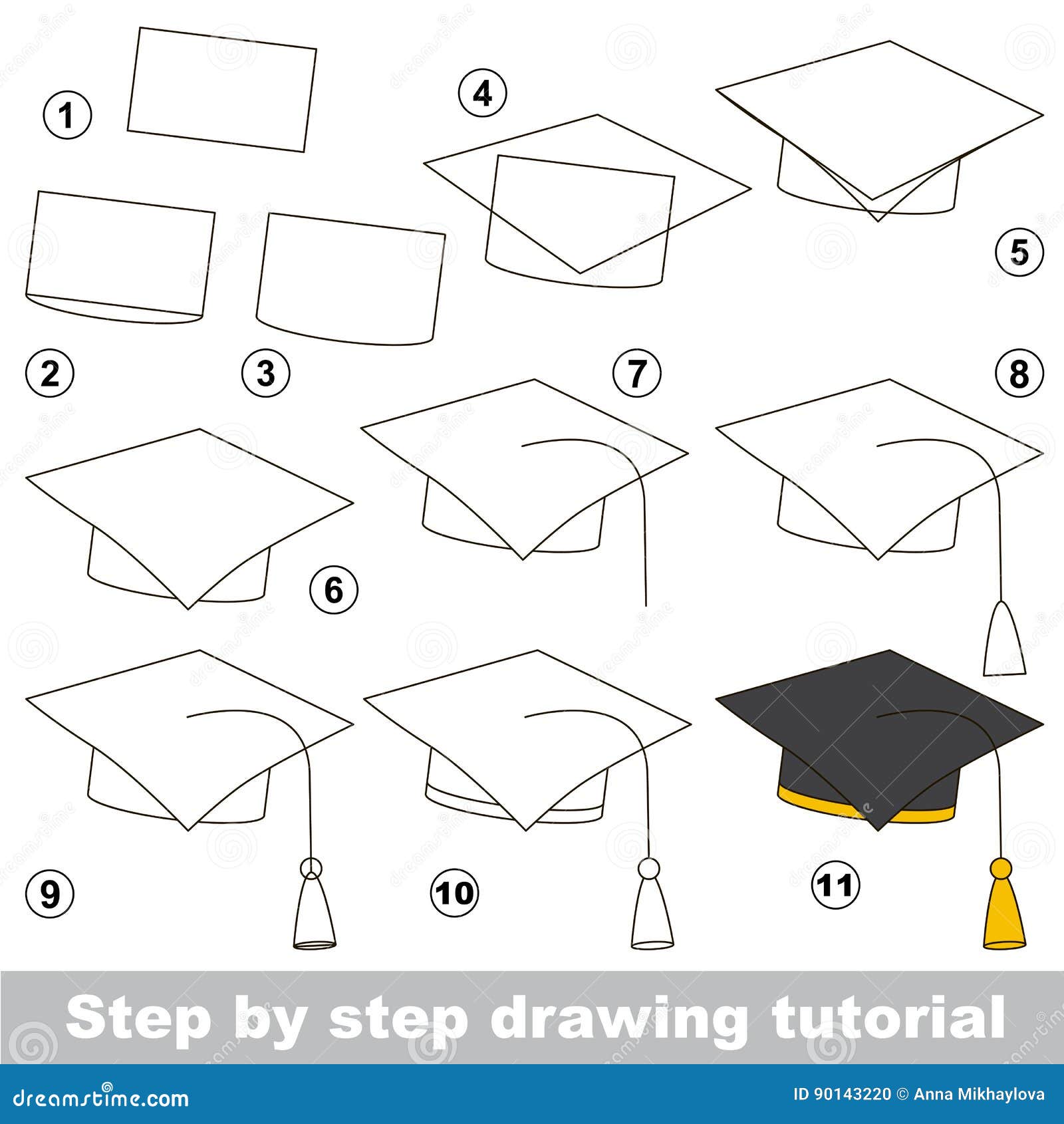 Tutorial Del Dibujo Para Los Niños Preescolares Ilustración del Vector -  Ilustración de rompecabezas, juego: 90143220