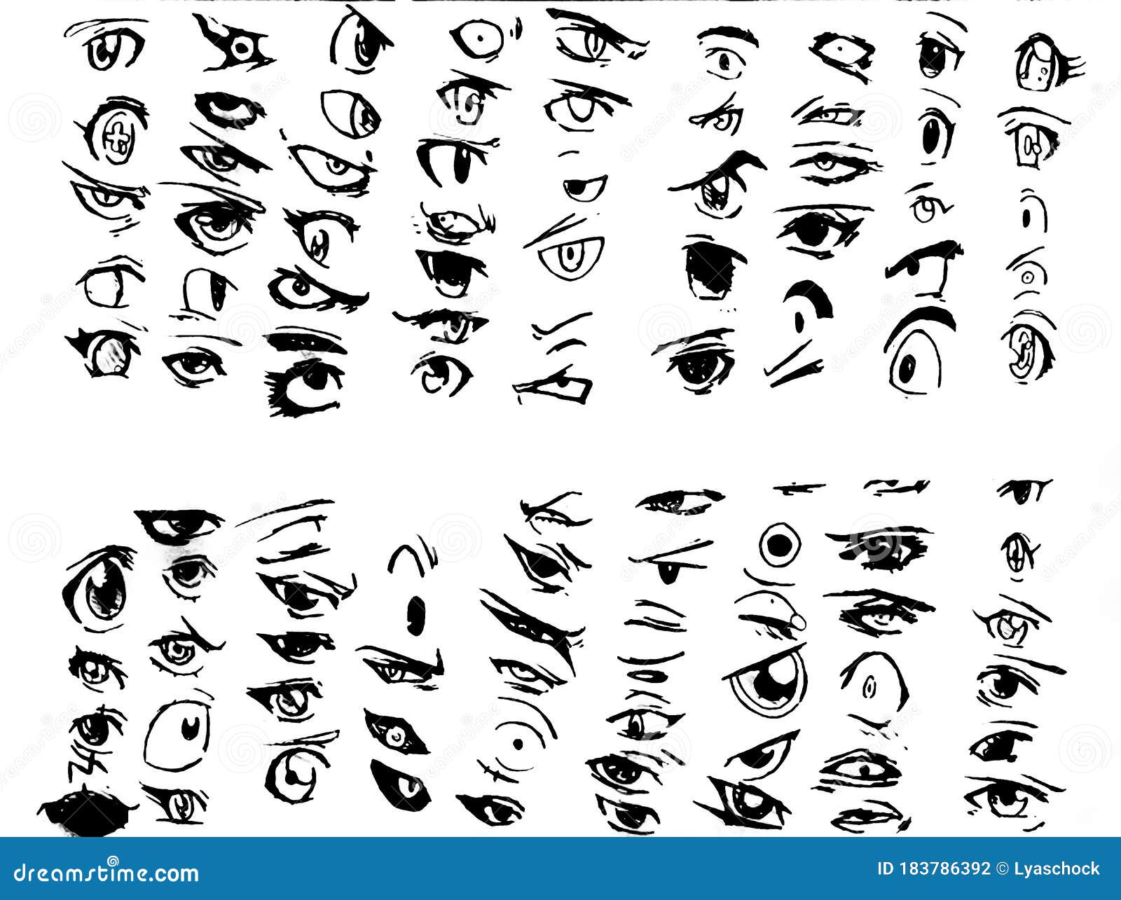 Manga and Anime Eyes by shanerose on DeviantArt