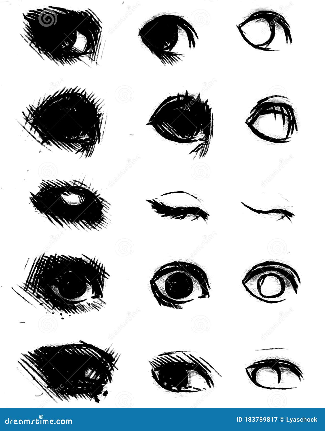 How To Draw Anime Eyes, Step by Step, Drawing Guide, by NeekoNoir - DragoArt