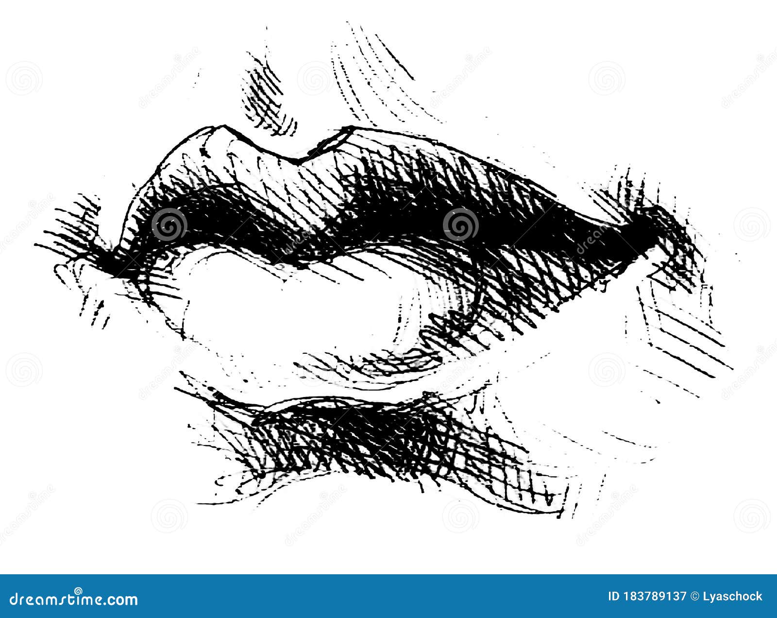 Tutorial Lesson Drawing Human Mouth and Lips. Drawing Smiles and Lips