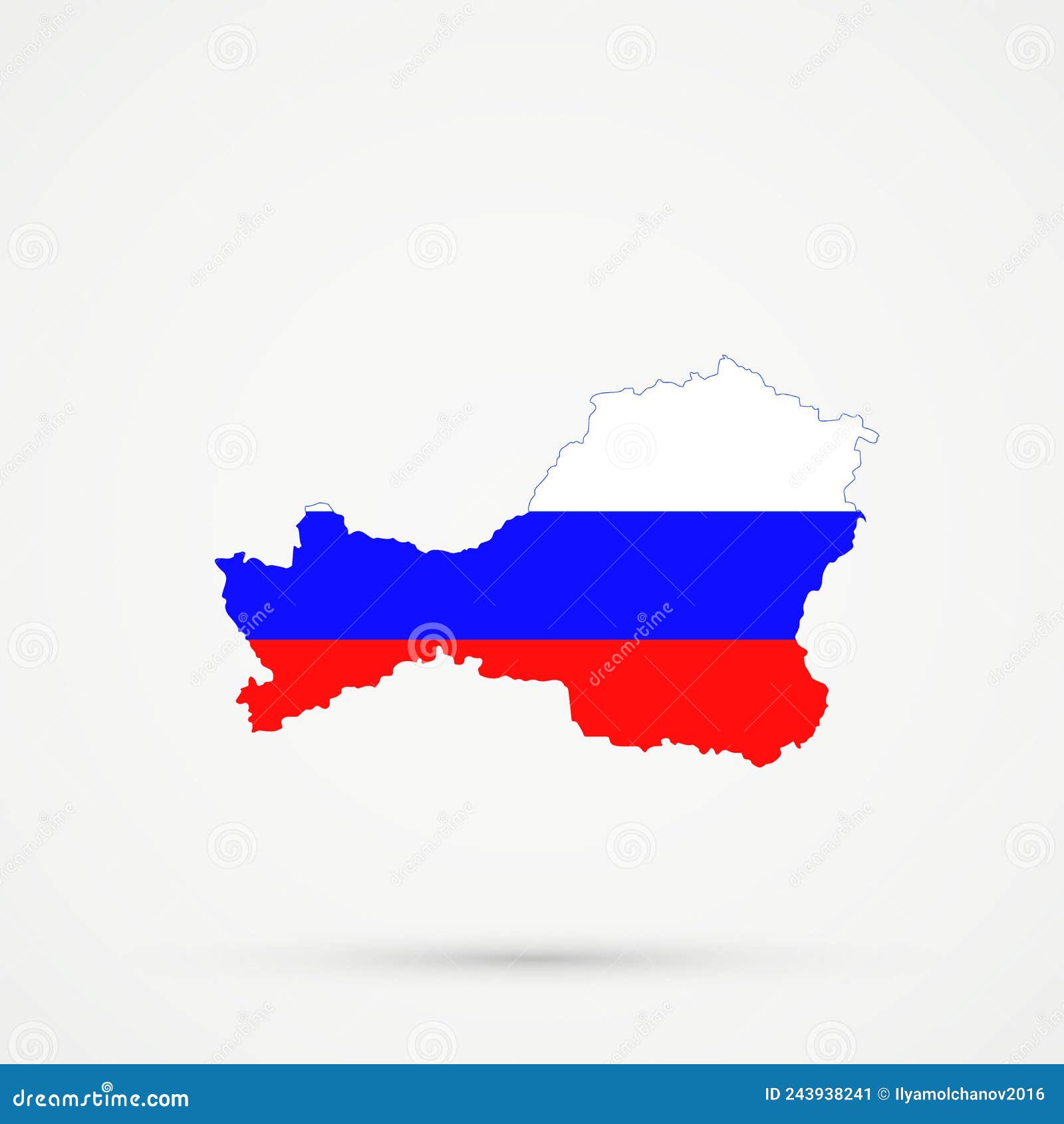 Map of Russia flag: Russia map with flag inside