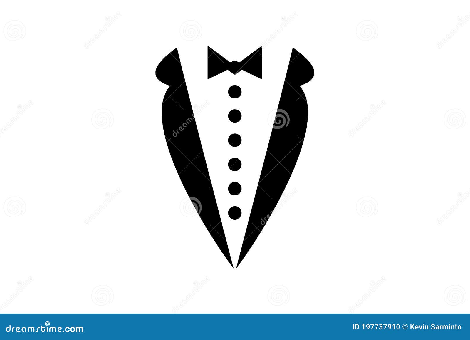 Tuxedo Logo Design Silhouette Stock Illustration - Illustration of male ...