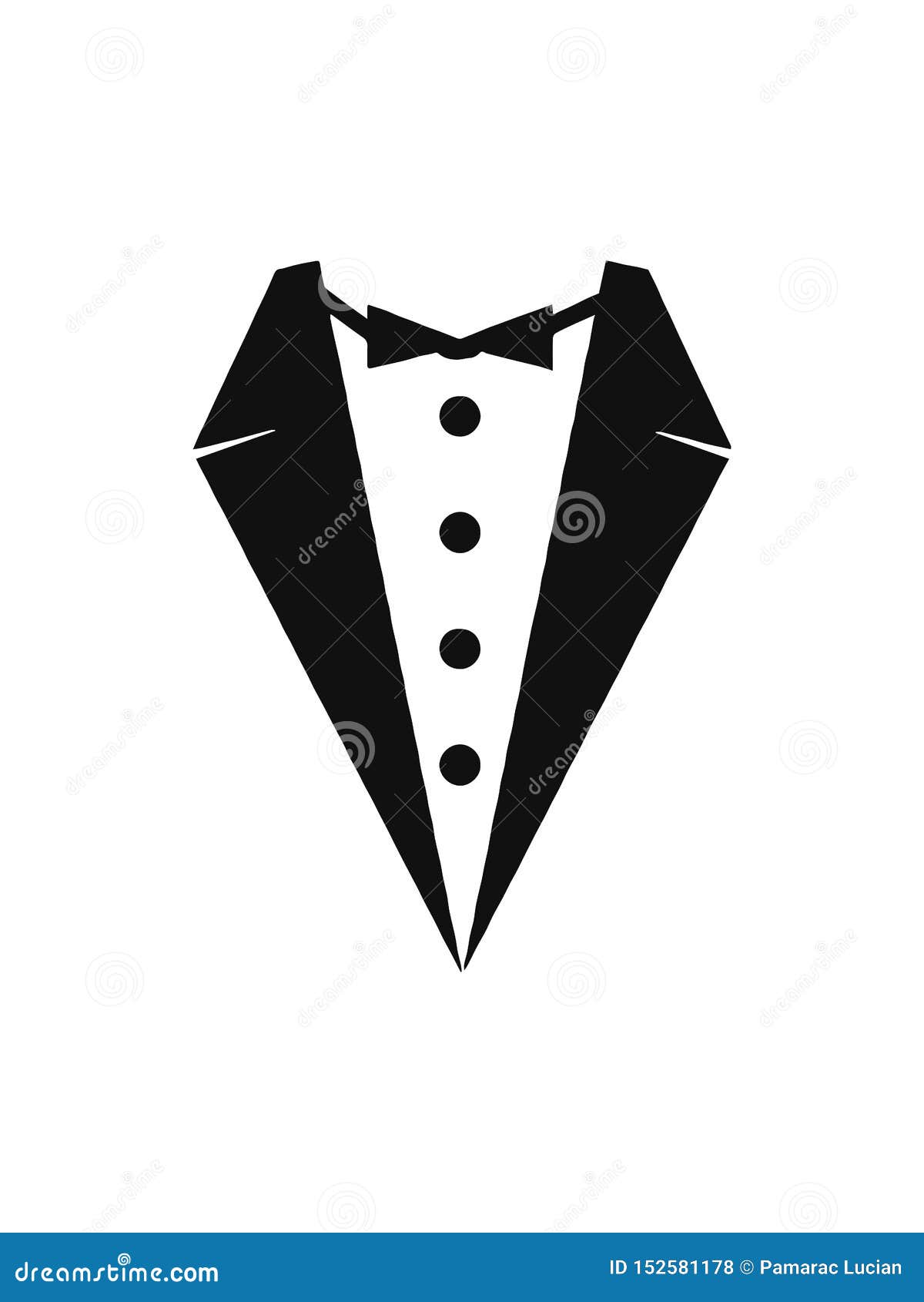 Tuxedo Logo Template. Jacket, Icon.Isolated On White Background Stock