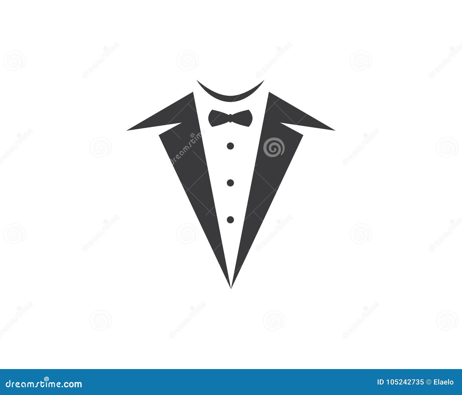 Tuxedo Logo template stock vector. Illustration of isolated - 105242735