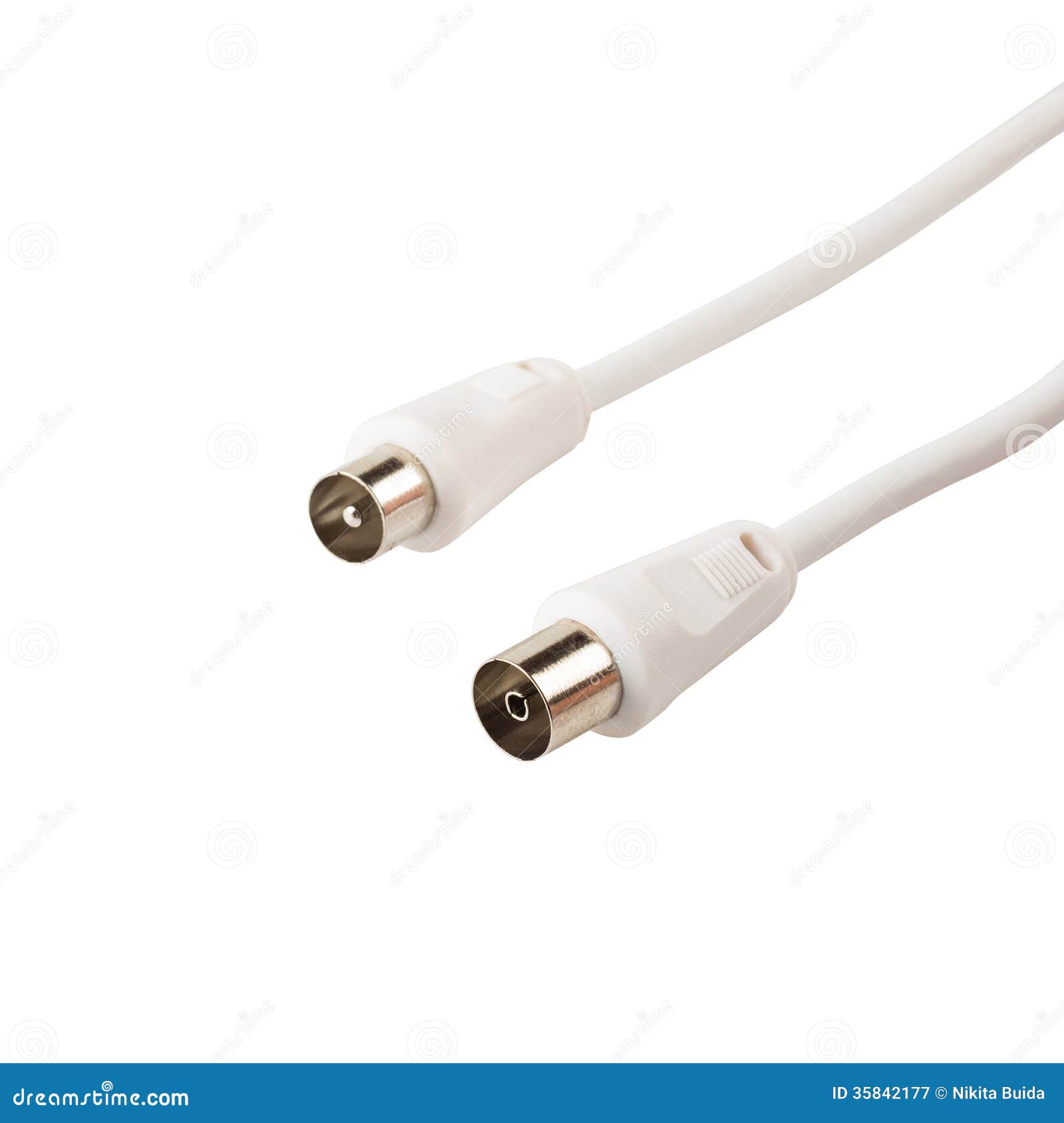TV antenna cable isolated stock image. Image of equipment 35842177