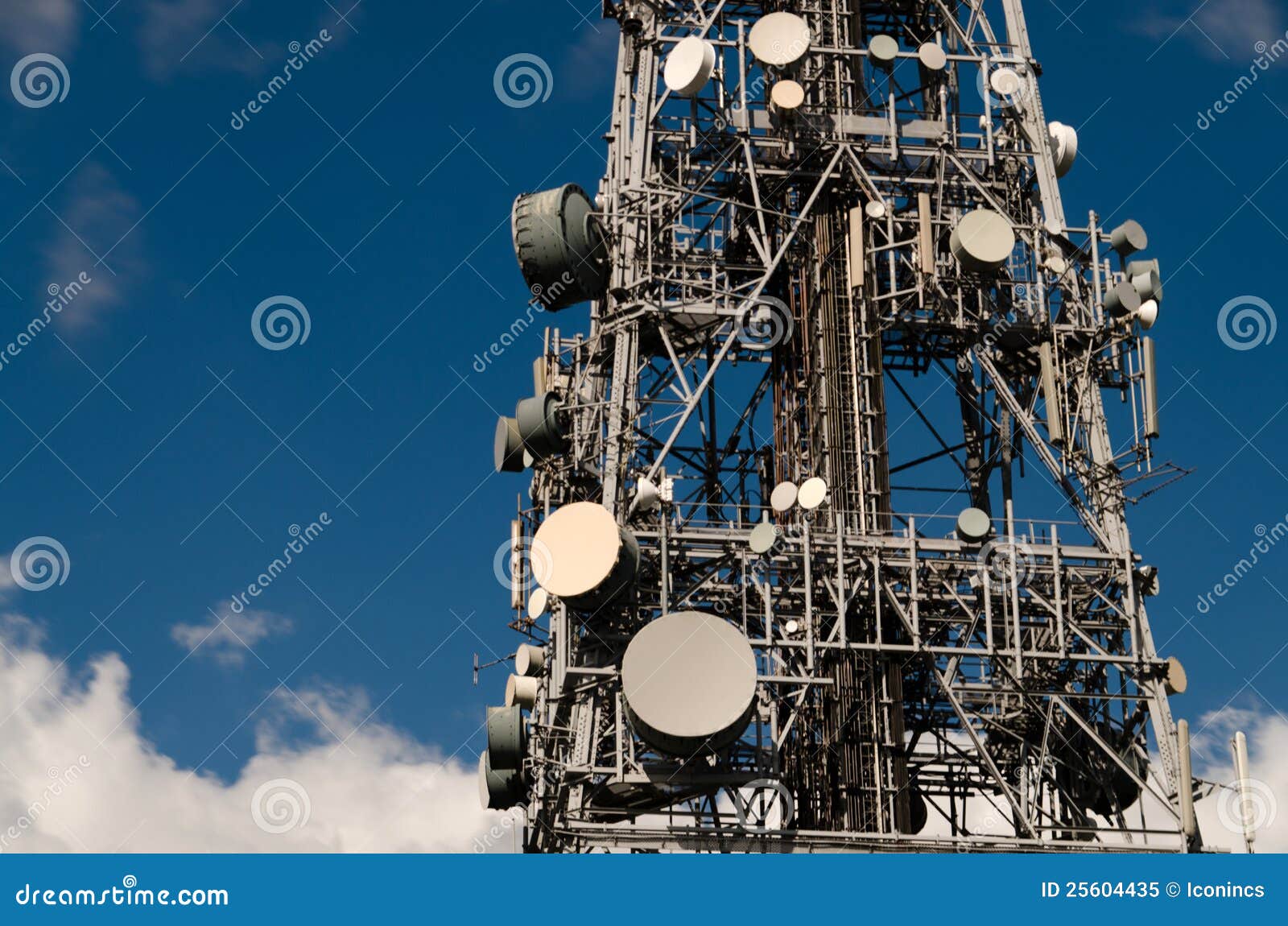TV antenna tower stock image. Image of business, tower 25604435