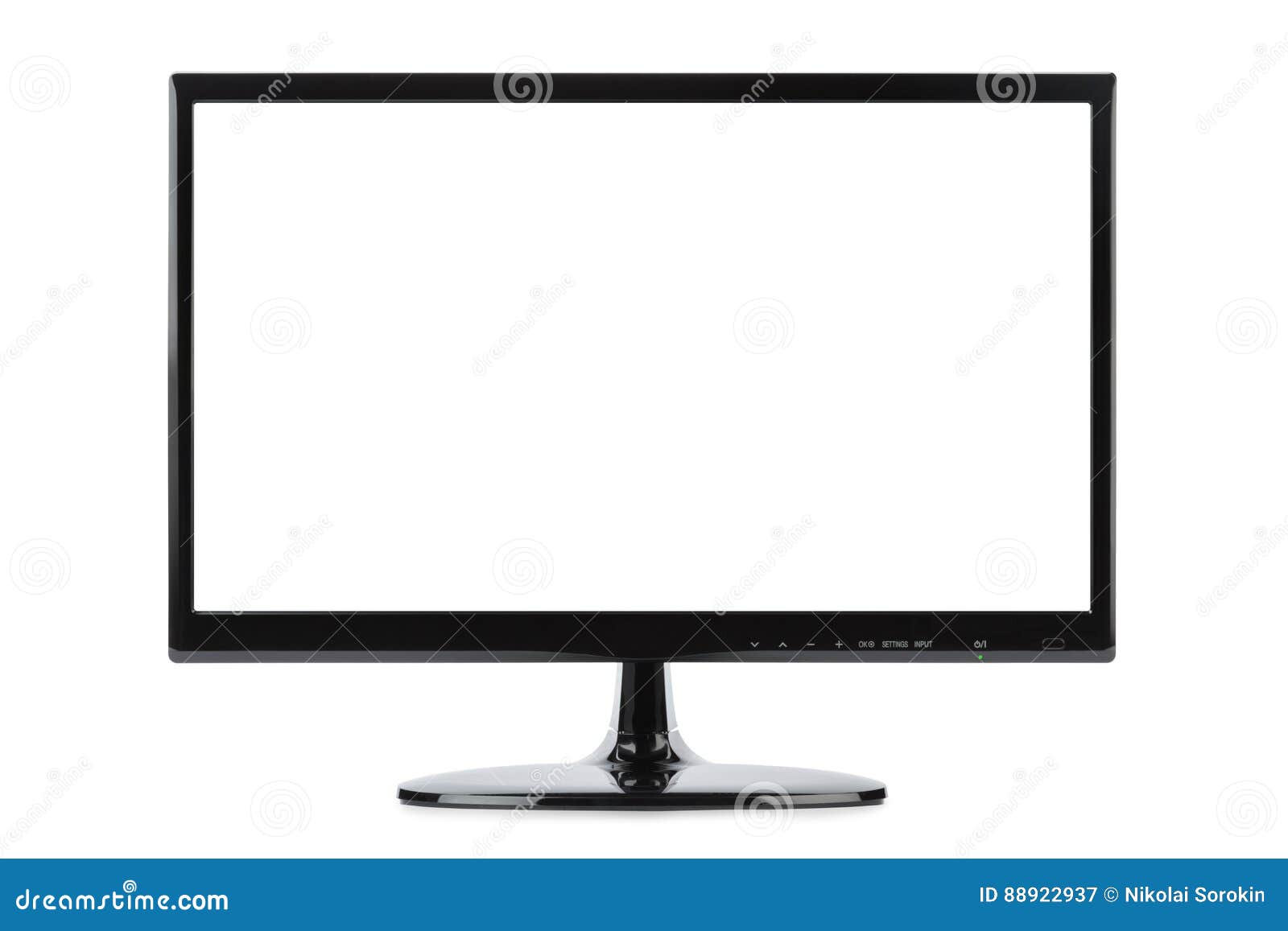 TV with blank screen stock image. Image of isolated, border - 88922937