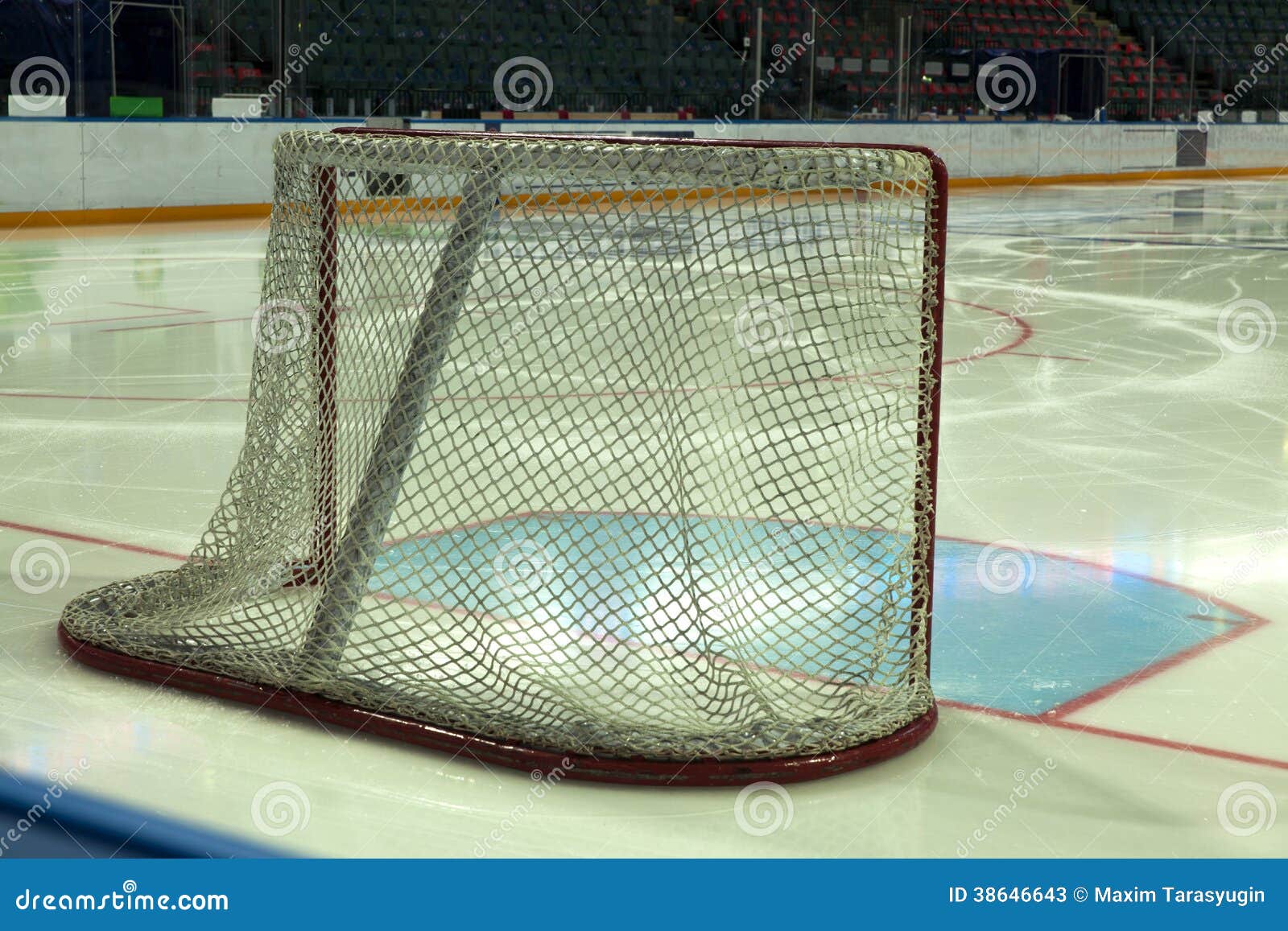 TV Broadcast Hockey, Hockey Goals Stock Image