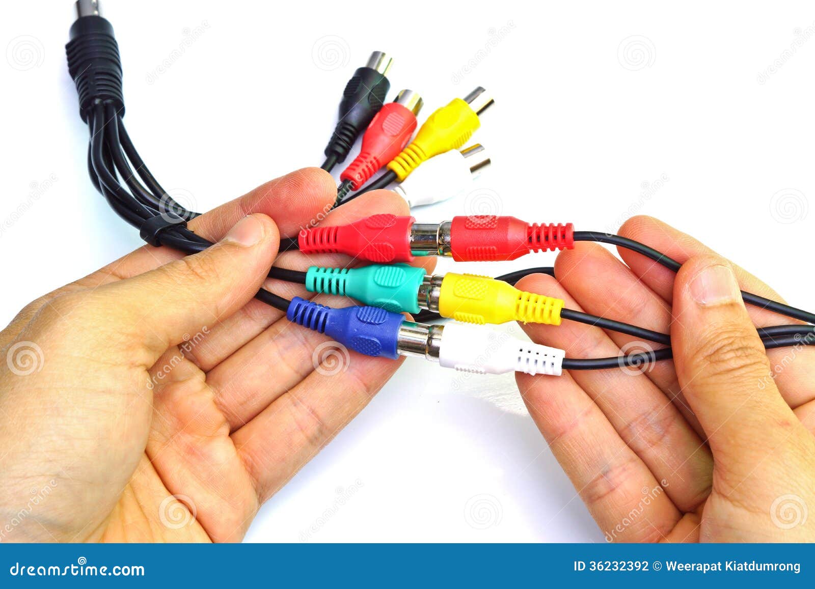 Tv cable jack stock photo. Image of cable, electric, stereo 36232392