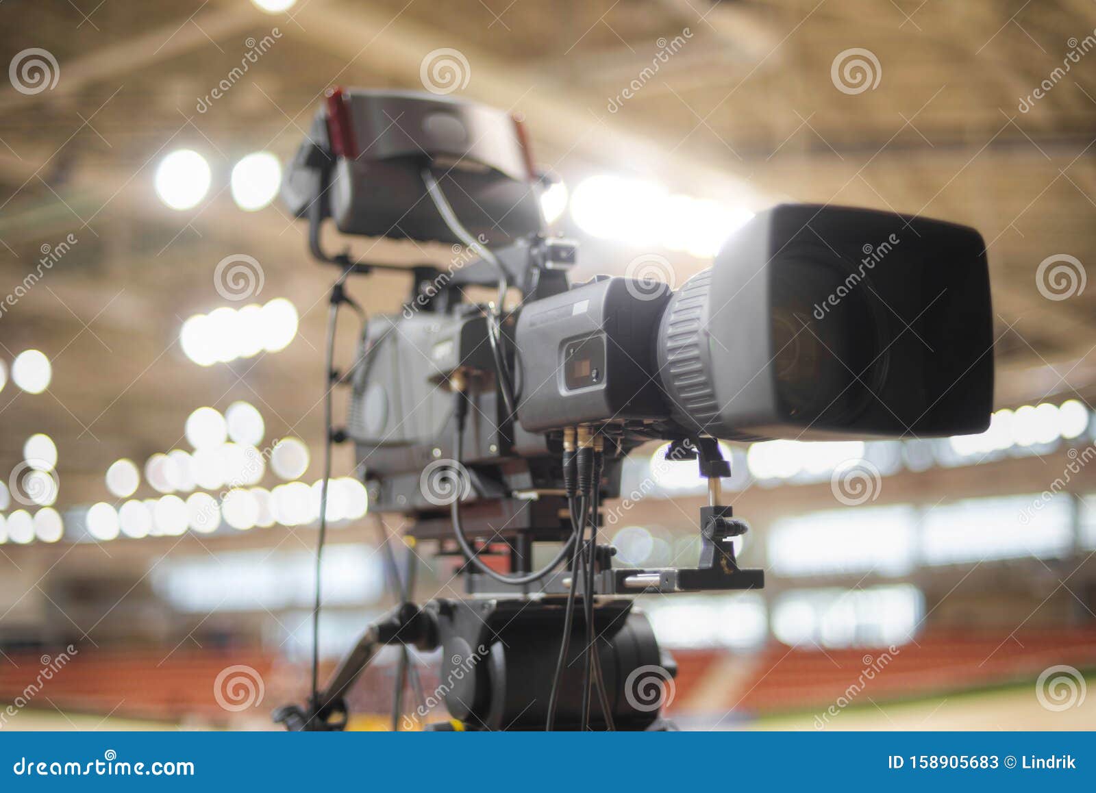 Tv camera sporting events stock image. Image of media 158905683