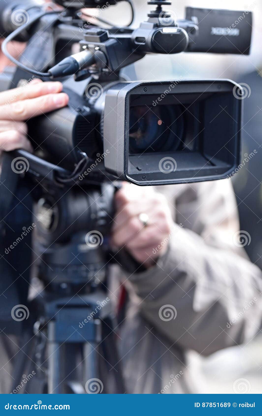 TV Cameras Broadcasting Media Event Stock Image - Image of broadcast ...