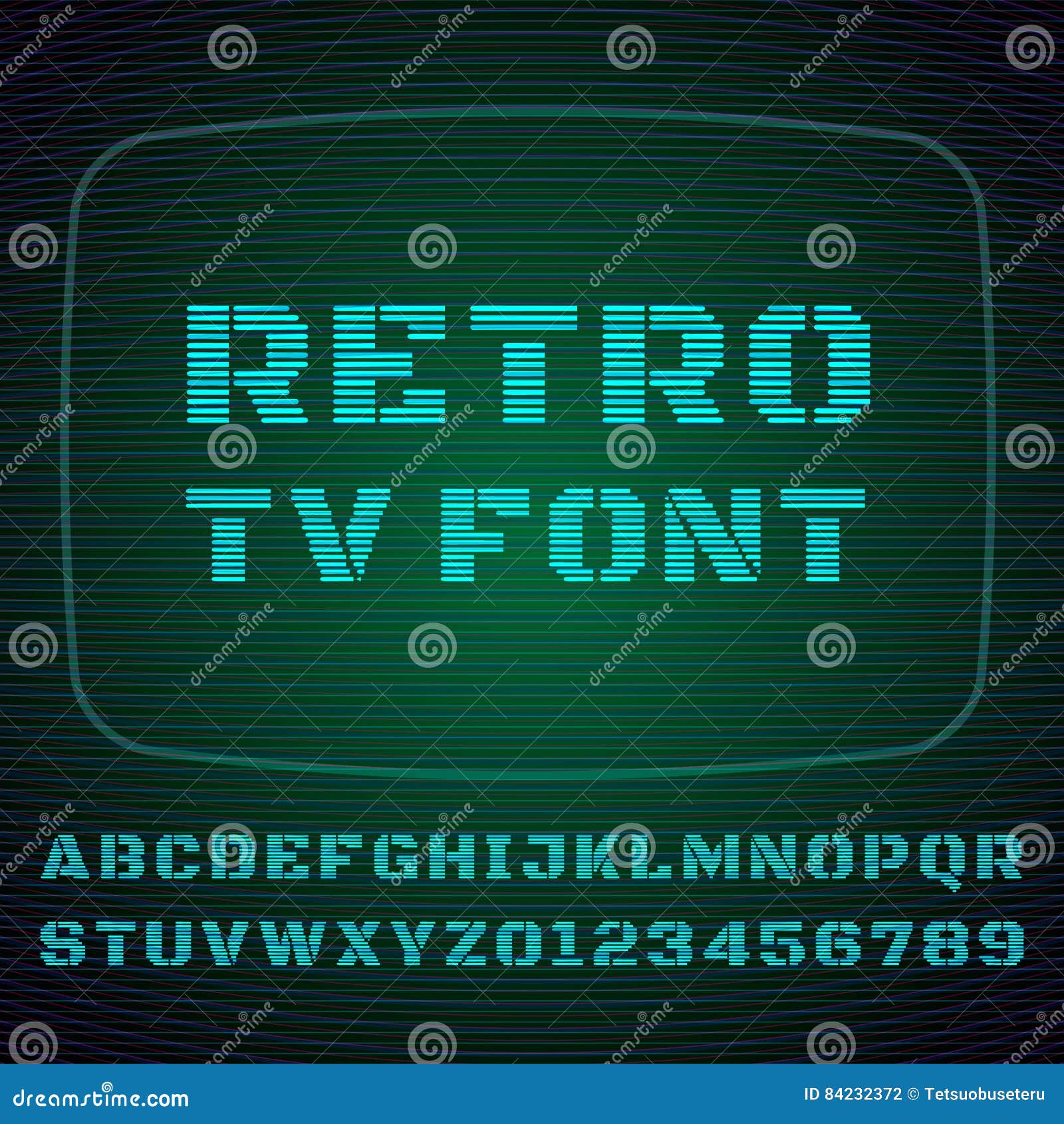 TV Font stock vector. Illustration of channel, effect 84232372