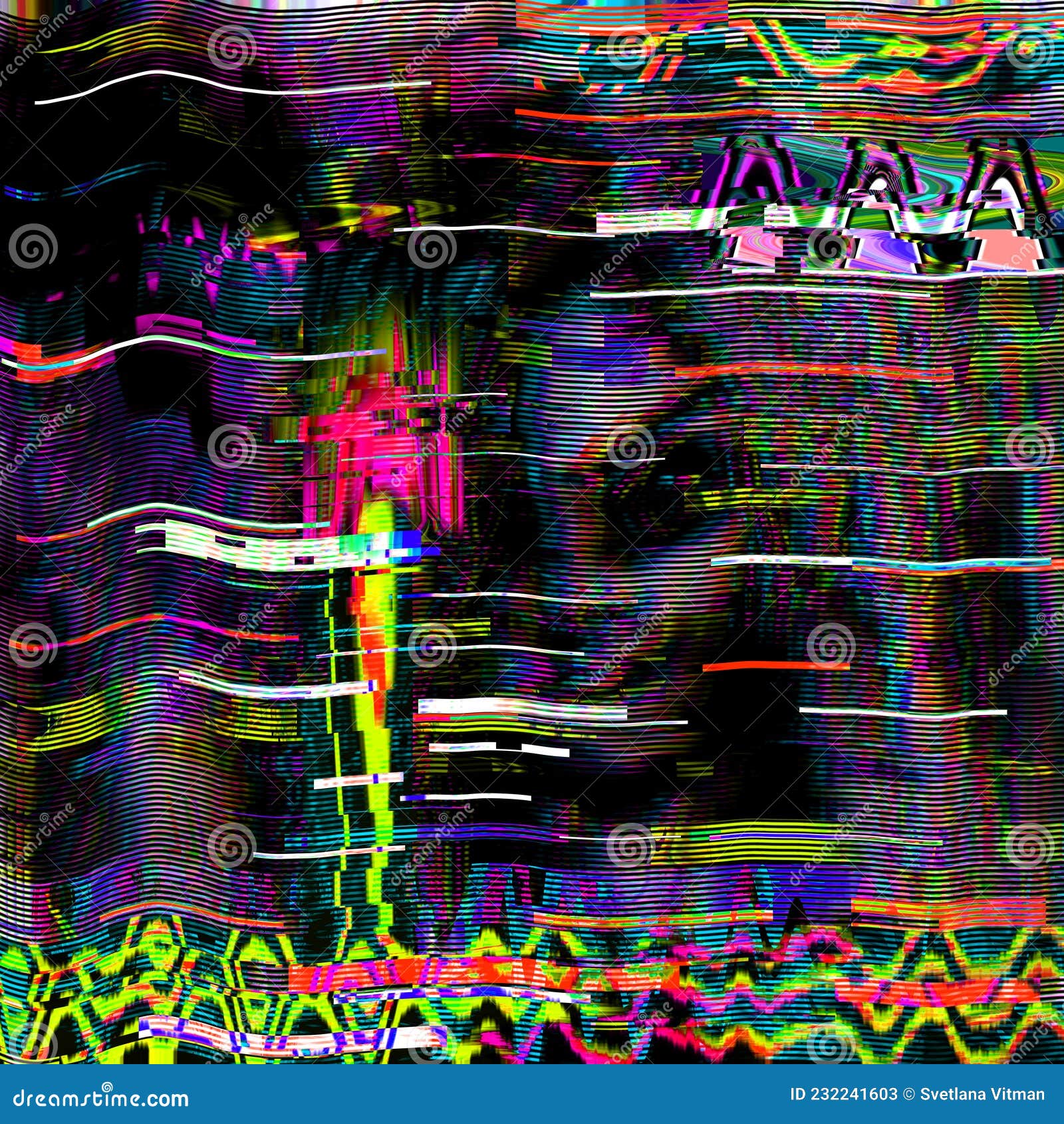 Glitch background. Screen bug effect. Stock Illustration