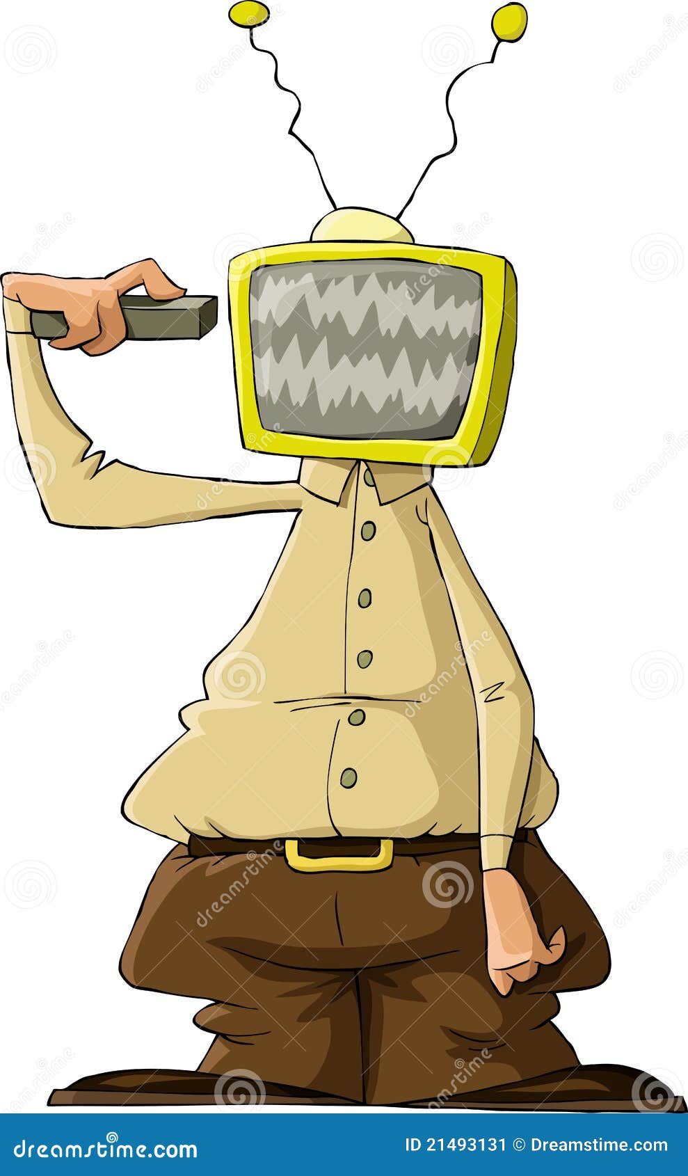 TV head stock vector. Illustration of projection, signal - 21493131