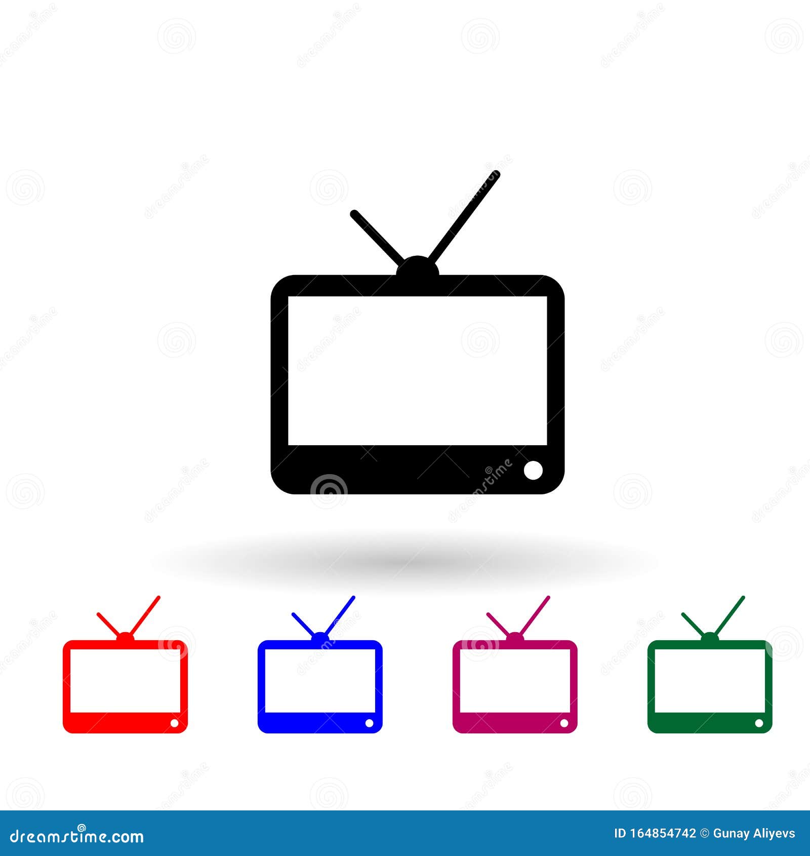 tv icon. media  multi color icon. simple glyph, flat  of media icons for ui and ux, website or mobile application