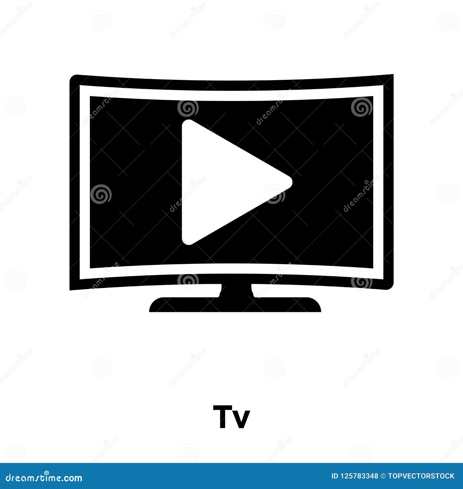  Tv  Icon Vector  Isolated On White Background Logo Concept 