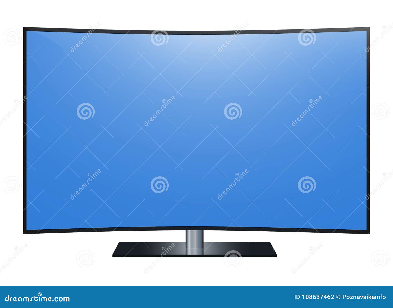 TV Incurvée De 4k L'écran Ultra HD, TV Menée a Isolé Le Fond Blanc  Illustration de Vecteur - Illustration du plasma, résolution: 108637462