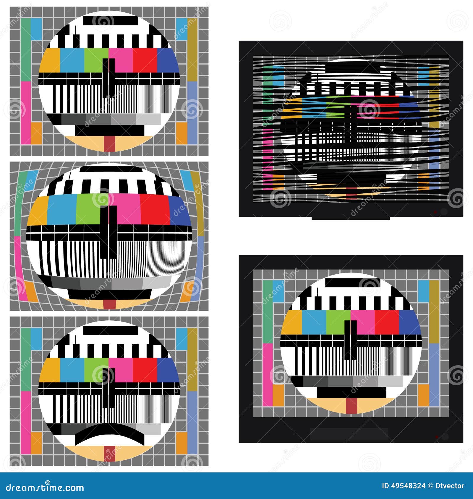 bad aangenaam Medic TV-Kleuren Statische Test vector illustratie. Illustration of leeg -  49548324