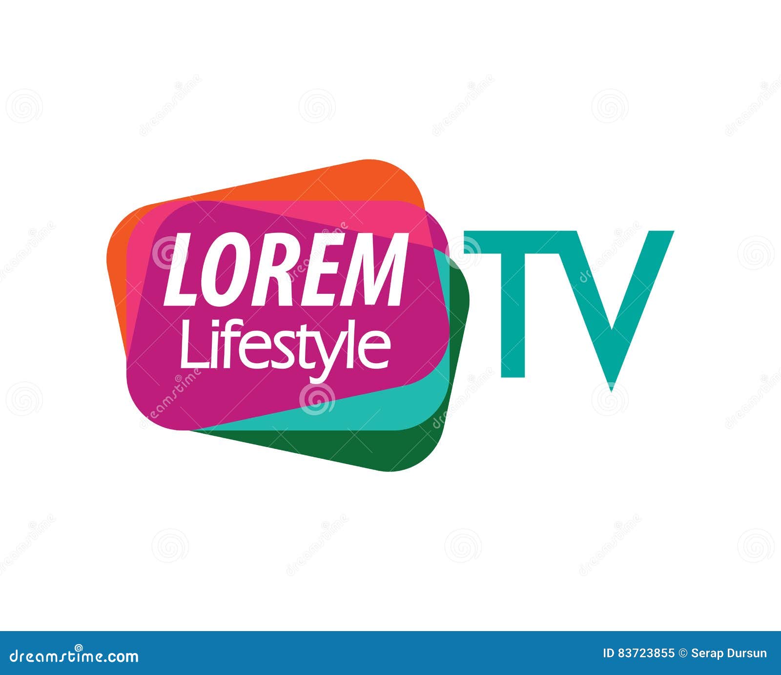 TV Logo Design Concept stock vector. Illustration of digital 83723855