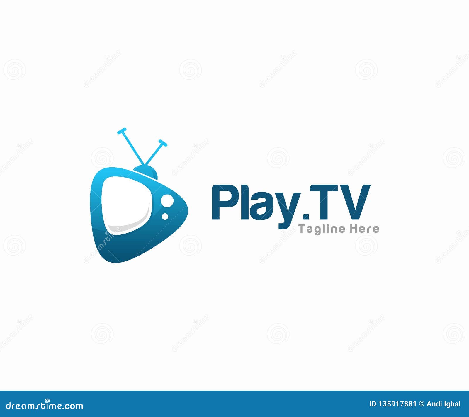 TV Logo Design Concept, TV Logo Template Stock Vector Illustration of